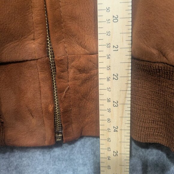 Vintage Dupont Cognac Suede Bomber Jacket - Picture 11 of 11
